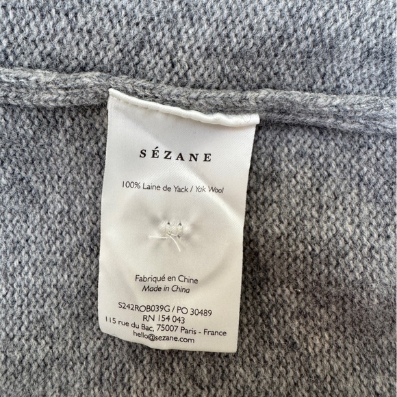 Sézane Quitterie Wool Cardigan Dress in Gray - Picture 6 of 6